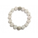 Rose Quartz and Shamballa Bead Bracelet